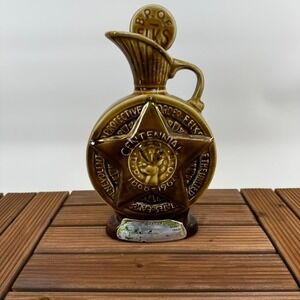 Beam Centennial 1868 1968 Whiskey Decanter Ceramic Vintage Collectible